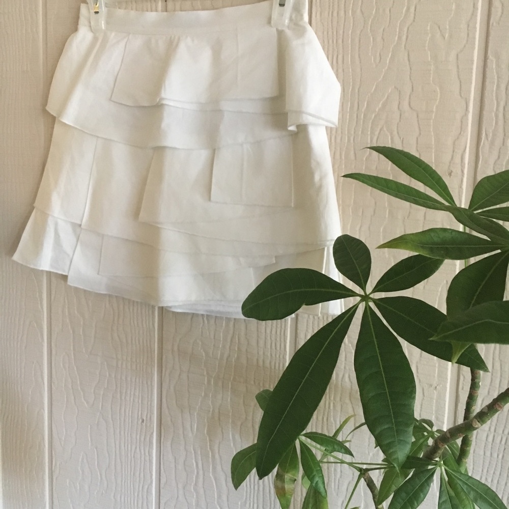❤️BCBG Maxazria Poplin Tiered Mini Skirt